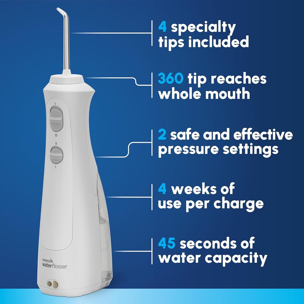 New Waterpik Cordless Pearl Rechargeable Portable Water Flosser for Teeth, Gums - Picture 6 of 9